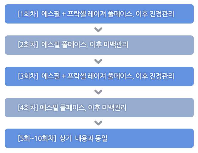 도자기 피부 세트 프로그램 시술 과정 및 FLOW