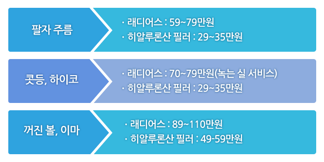 필러 가격표